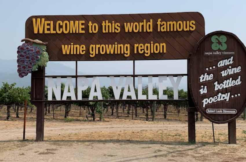 Região vinícola Napa Valley na Califórnia